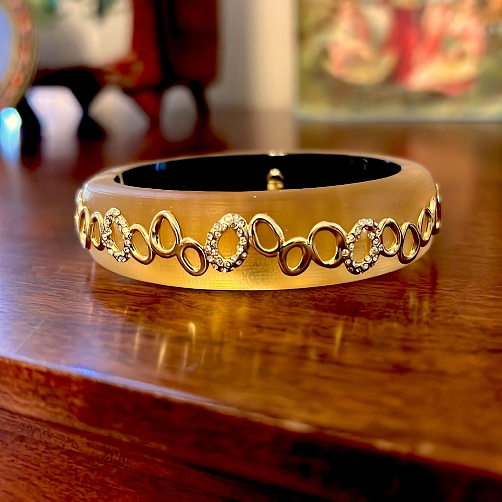 Alexis Bitter bracelet, light yellow, gold, and crystals
